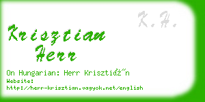 krisztian herr business card